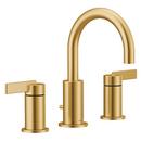 Two Handle Widespread Bathroom Sink Faucet in Brushed Gold