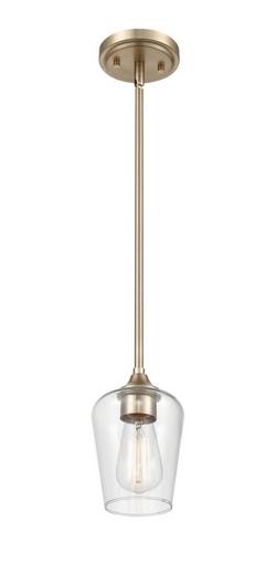 1-Light Mini-Pendant Light in Modern Gold