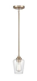 1-Light Mini-Pendant Light in Modern Gold 