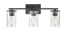 3-Light Vanity Fixture in Matte Black 