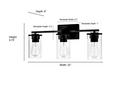 3-Light Vanity Fixture in Matte Black 