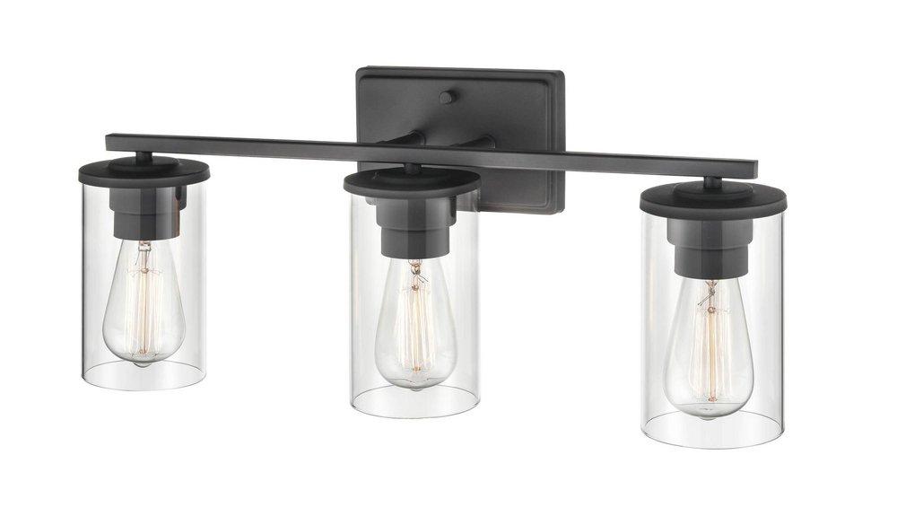 3-Light Vanity Fixture in Matte Black 