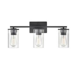 3-Light Vanity Fixture in Matte Black
