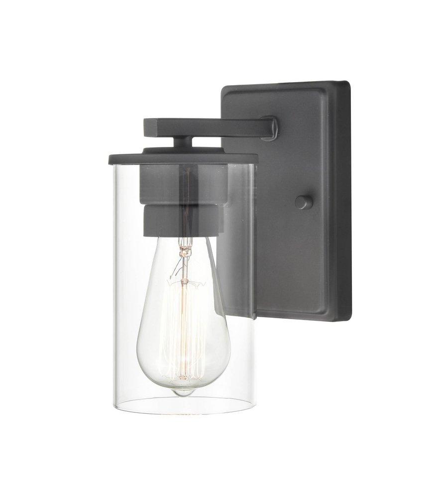 1-Light Wall Sconce in Matte Black 