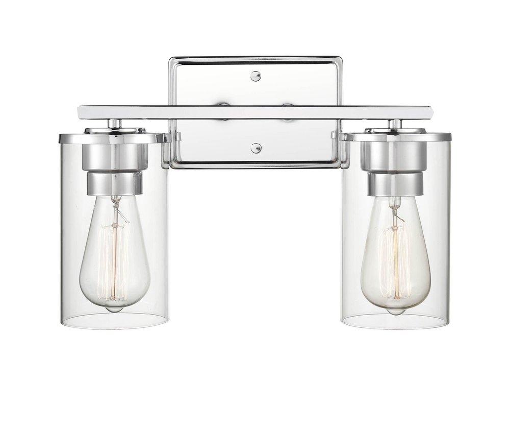 2-Light Vanity Fixture in Chrome 