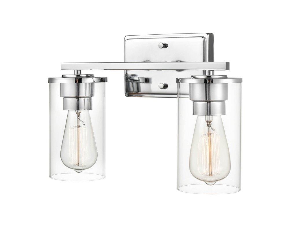 2-Light Vanity Fixture in Chrome 