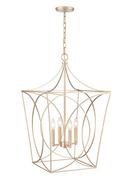 4-Light Pendant Light in Painted Modern Gold 