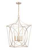 4-Light Pendant Light in Painted Modern Gold 
