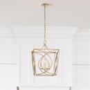 4-Light Pendant Light in Painted Modern Gold 