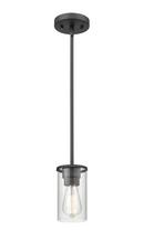1-Light Pendant Light in Matte Black 
