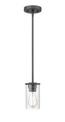 1-Light Pendant Light in Matte Black 