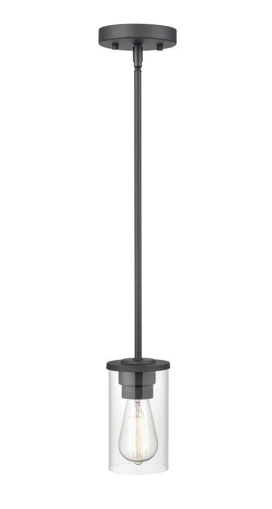 1-Light Pendant Light in Matte Black 