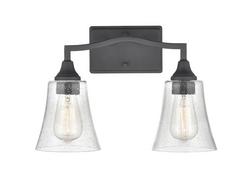2-Light Vanity Fixture in Matte Black