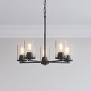 5-Light Chandelier Ceiling Light in Matte Black 
