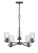 5-Light Chandelier Ceiling Light in Matte Black 