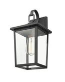 2-Light Outdoor Wall Sconce in Powder Coated Black 