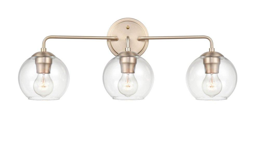 3-Light Vanity Fixture in Modern Gold 