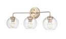 3-Light Vanity Fixture in Modern Gold 