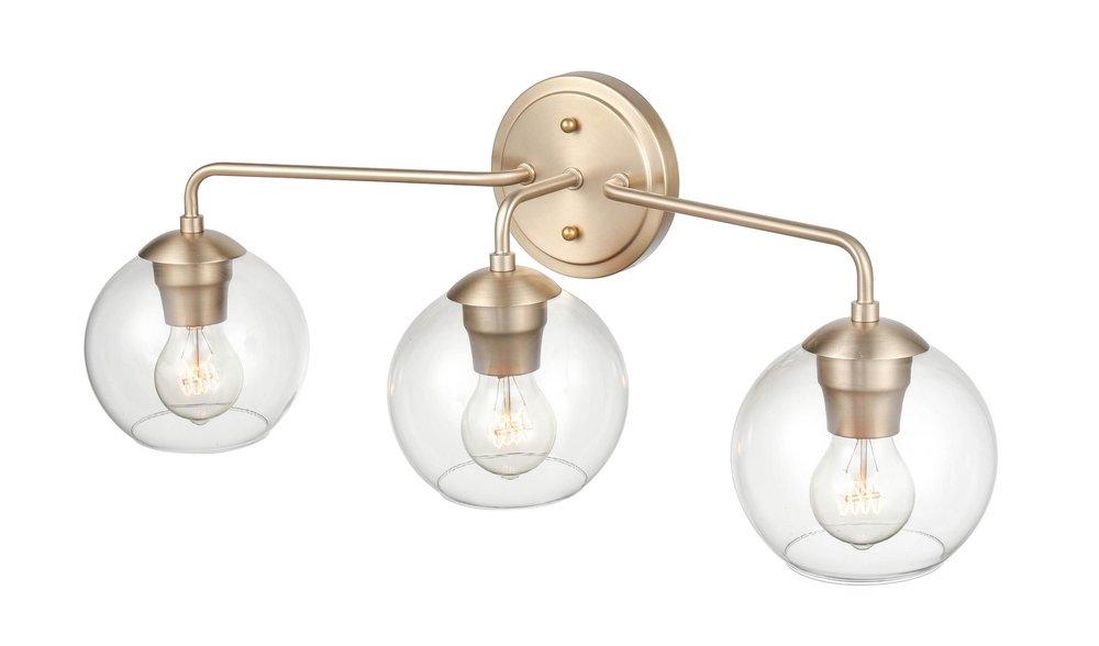 3-Light Vanity Fixture in Modern Gold 