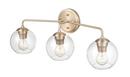 3-Light Vanity Fixture in Modern Gold 