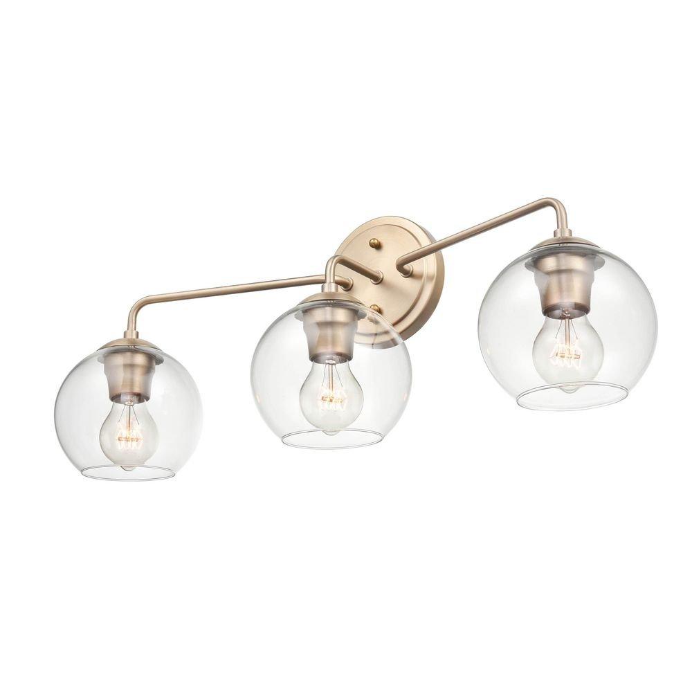 3-Light Vanity Fixture in Modern Gold 
