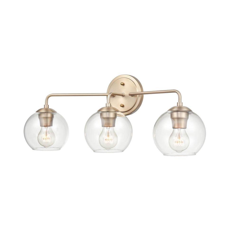 3-Light Vanity Fixture in Modern Gold 