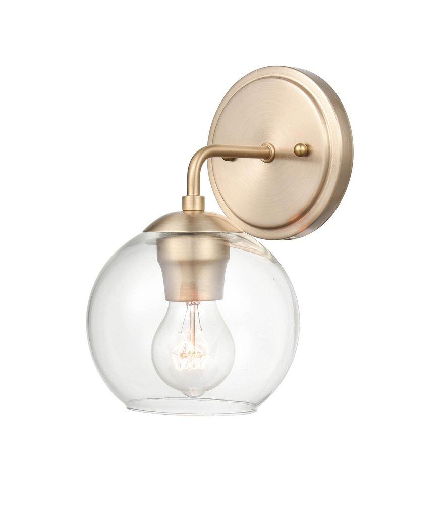 1-Light Wall Sconce in Modern Gold 