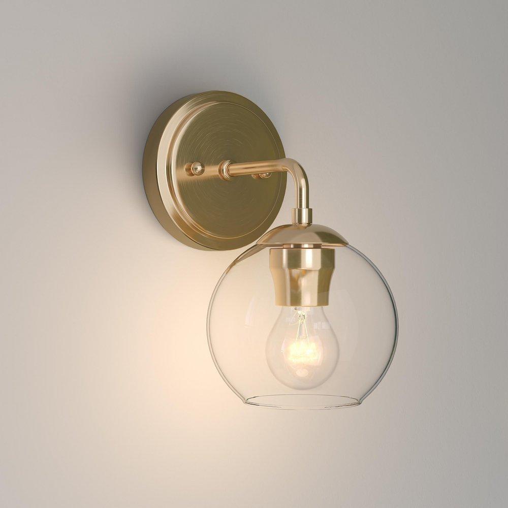 1-Light Wall Sconce in Modern Gold 