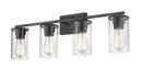 4-Light Vanity Fixture in Matte Black 