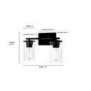 2-Light Vanity Fixture in Matte Black 