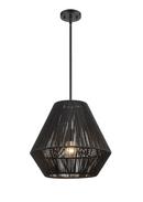 1-Light Pendant Light in Matte Black 