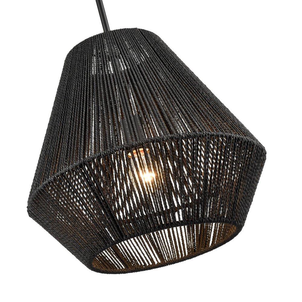 1-Light Pendant Light in Matte Black 