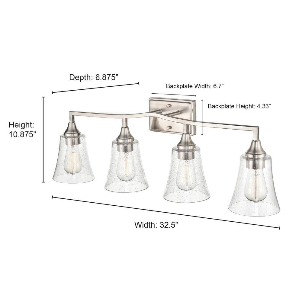 4-Light Vanity Fixture in Brushed Nickel 