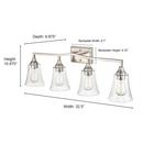 4-Light Vanity Fixture in Brushed Nickel 
