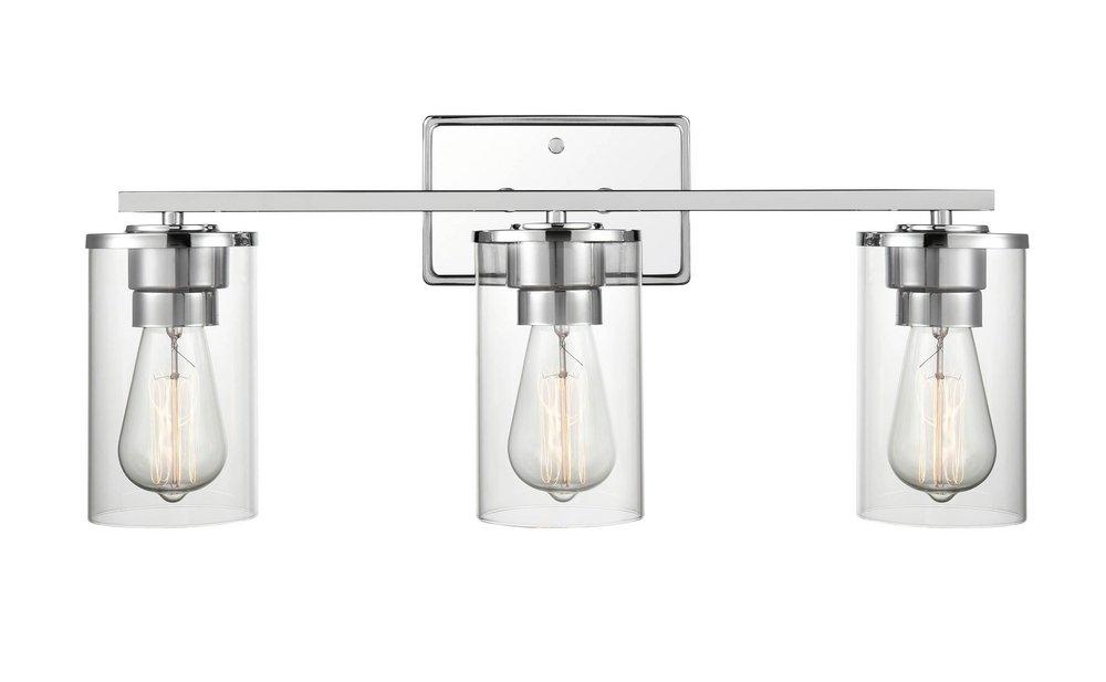 3-Light Vanity Fixture in Chrome 