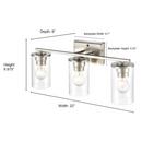 3-Light Vanity Fixture in Chrome 