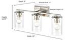 3-Light Vanity Fixture in Chrome 