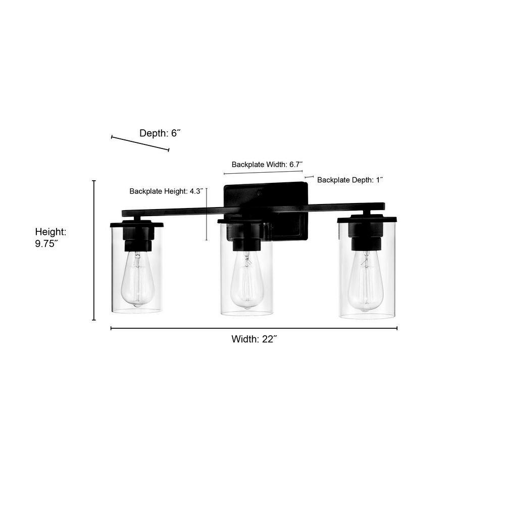 3-Light Vanity Fixture in Chrome 