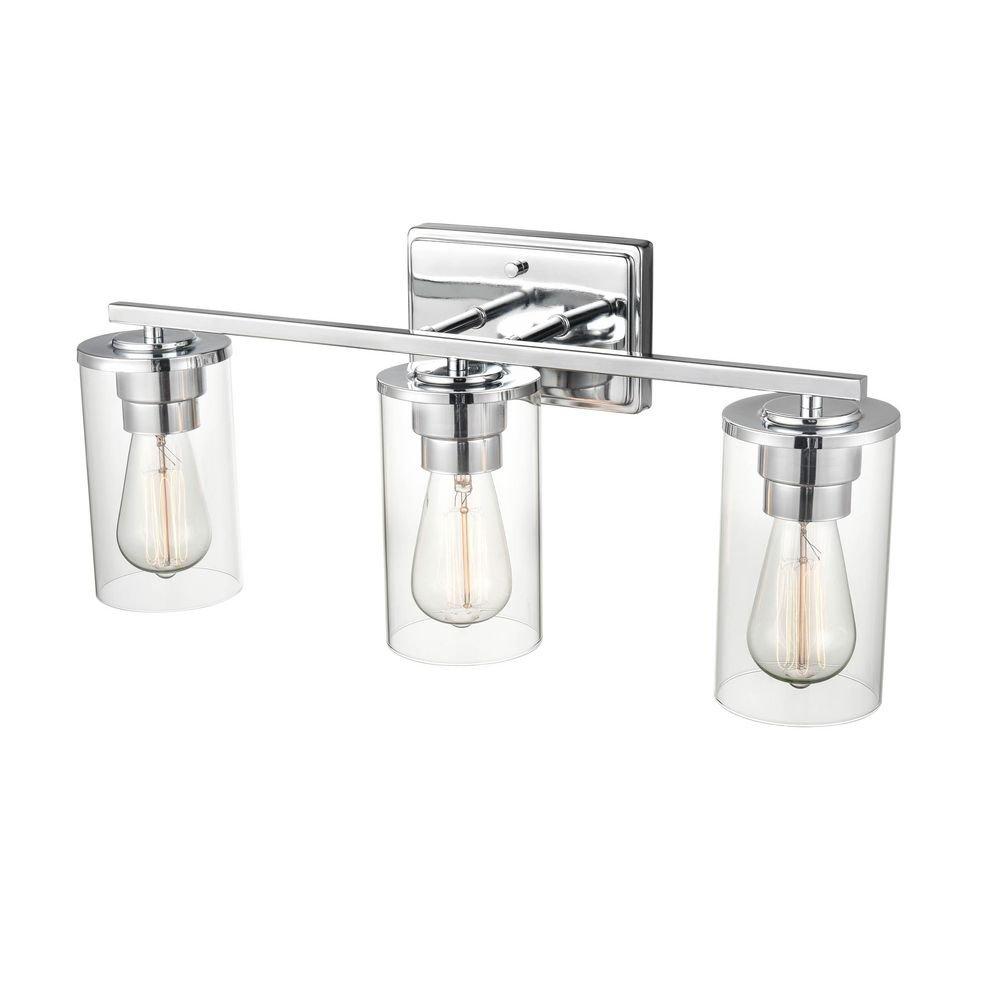 3-Light Vanity Fixture in Chrome 