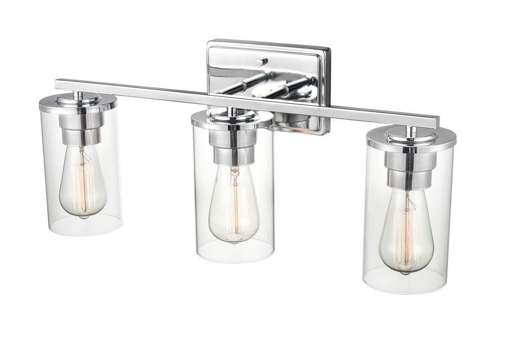 3-Light Vanity Fixture in Chrome 