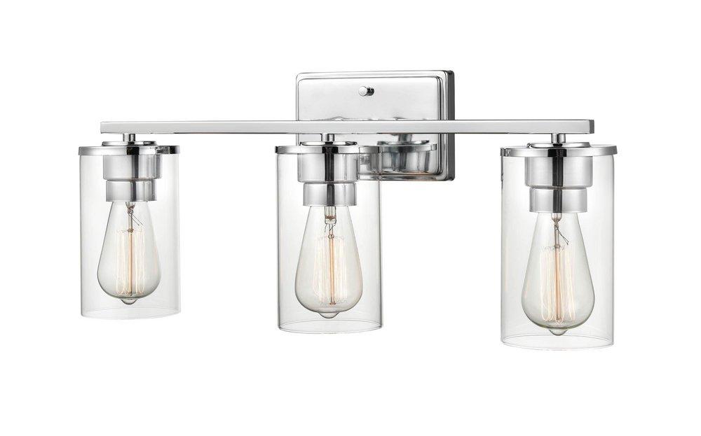 3-Light Vanity Fixture in Chrome 