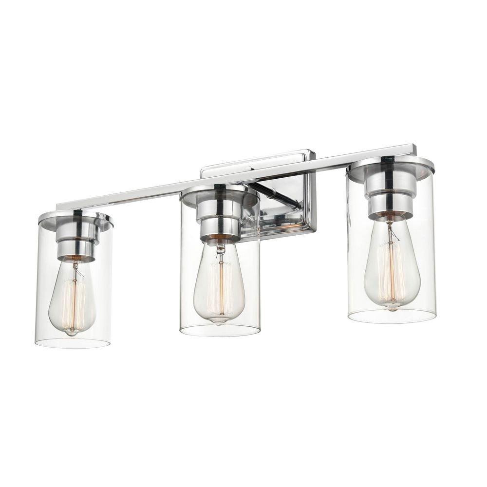 3-Light Vanity Fixture in Chrome 