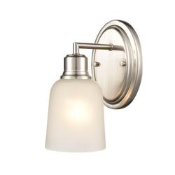 1-Light Wall Sconce in Brushed Nickel