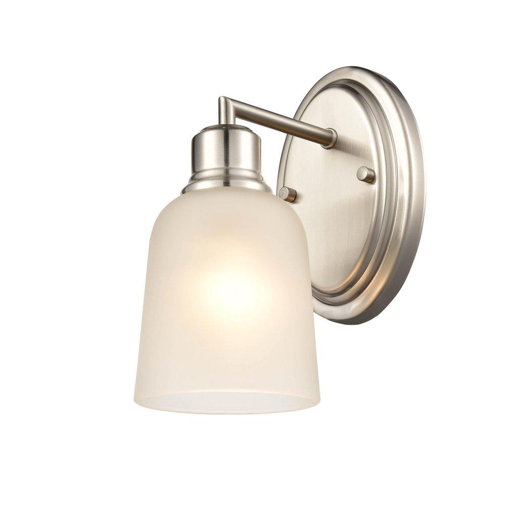 1-Light Wall Sconce in Brushed Nickel 