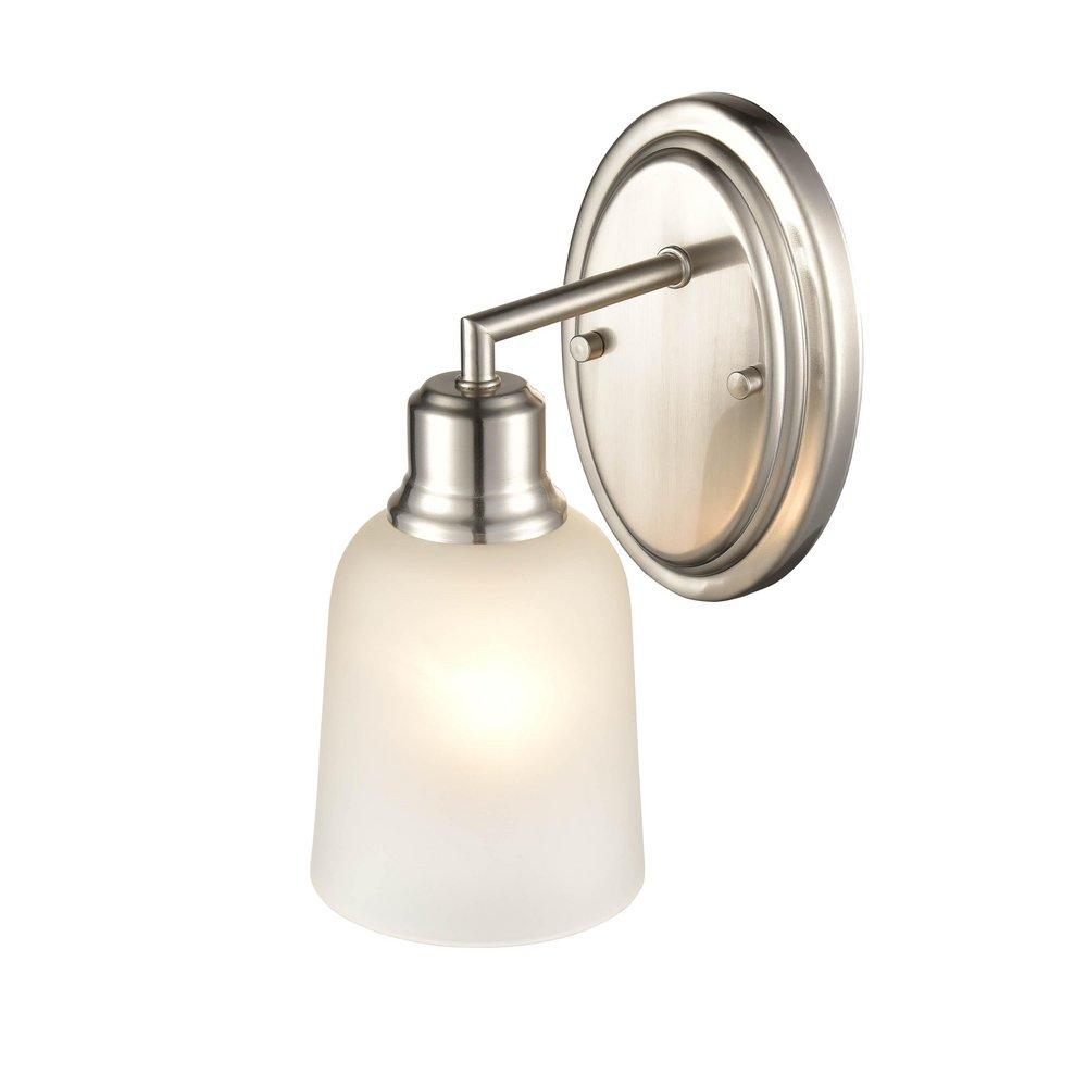 1-Light Wall Sconce in Brushed Nickel 