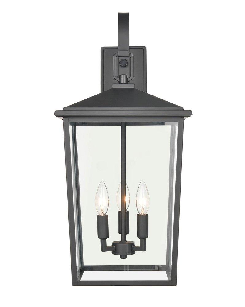 3-Light Outdoor Wall Sconce in Powder Coated Black 