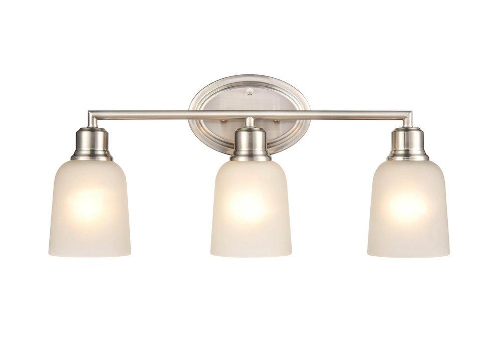 3-Light Vanity Fixture in Brushed Nickel 