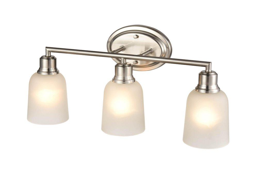 3-Light Vanity Fixture in Brushed Nickel 