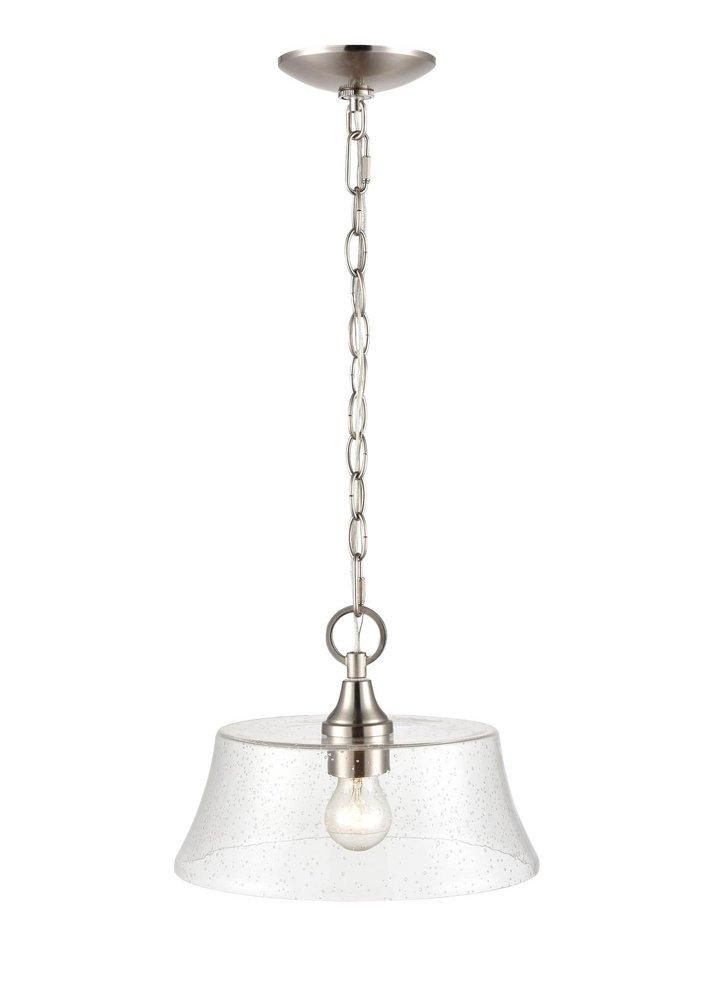 1-Light Pendant Light in Brushed Nickel 