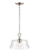 1-Light Pendant Light in Brushed Nickel 